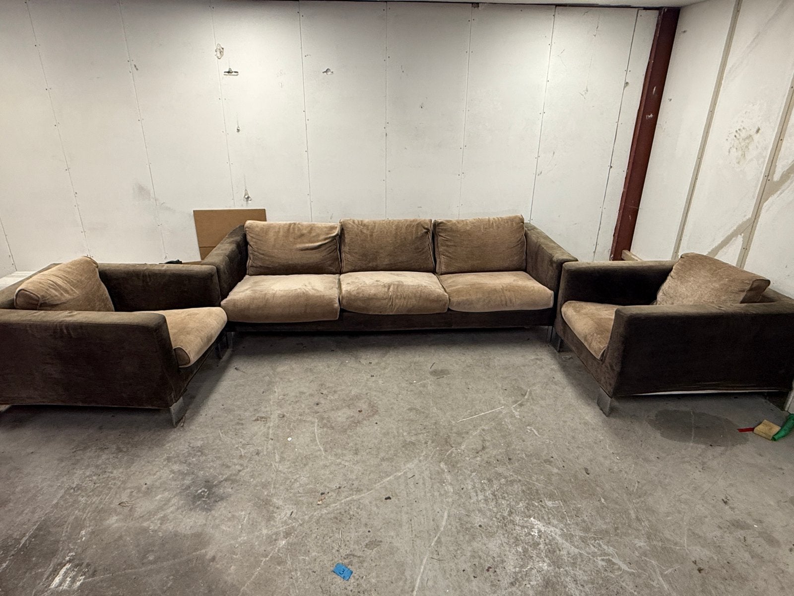 Minotti Bank + 2 stoelen, Ophalen, Zo goed als nieuw