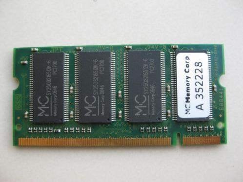 512MB PC2700 DDR1 So-dimm laptopgeheugen ramgeheugen, Computers en Software, RAM geheugen, Ophalen of Verzenden, DDR, Laptop, Gebruikt