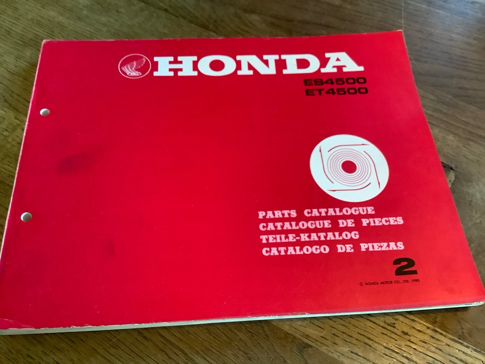 Honda ES4500 ET4500 Onderdelen Catalogus, Verzenden, Honda
