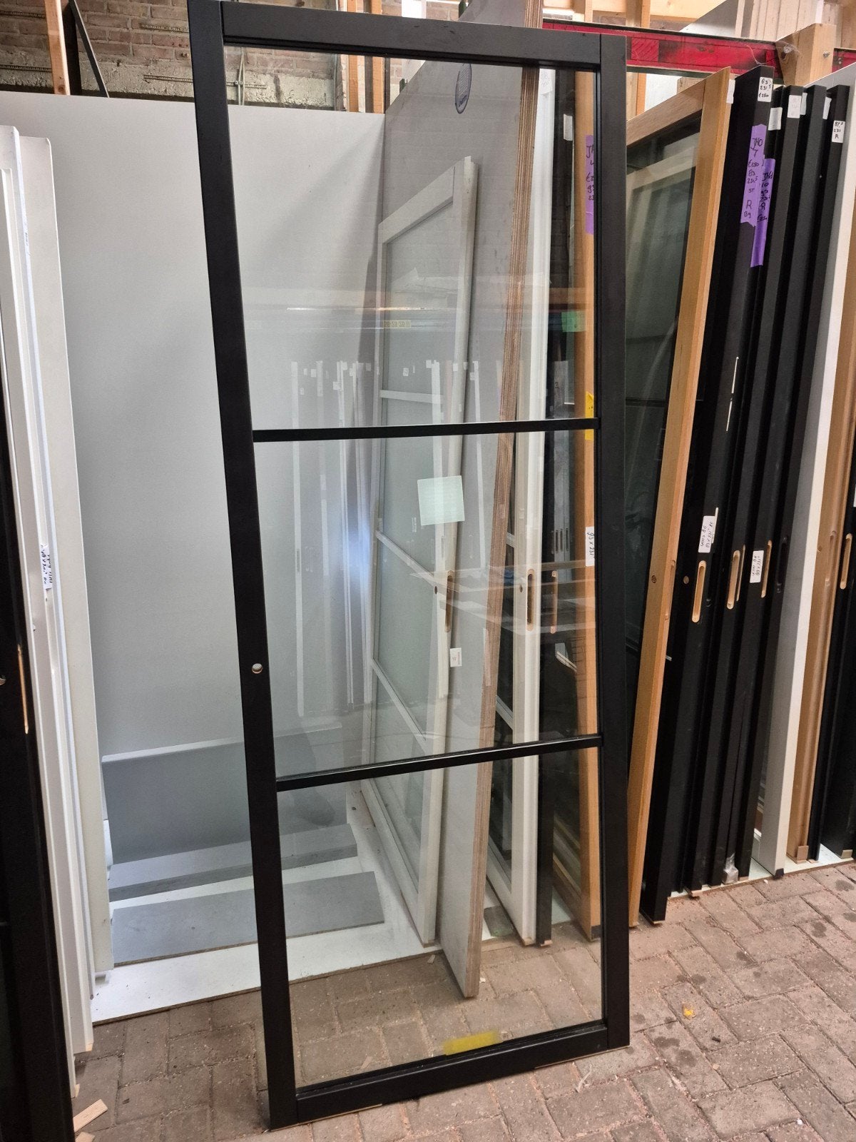 88x231,5cm staallook deur stomp ssl 4003 zwart JHD11, Ophalen, 80 tot 100 cm, Binnendeur, Nieuw