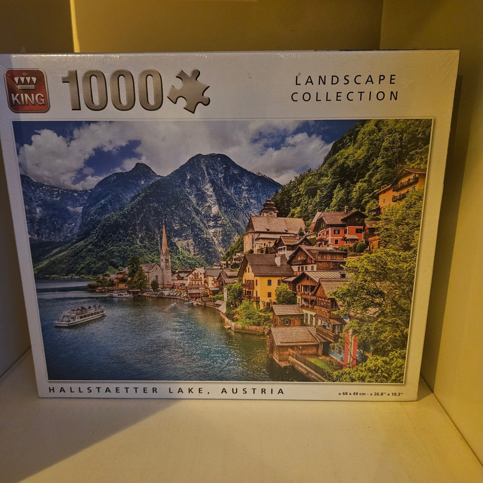 King Legpuzzel 1000 stukjes Hallstaetter Lake, Ophalen of Verzenden, 500 t/m 1500 stukjes, Nieuw, Legpuzzel