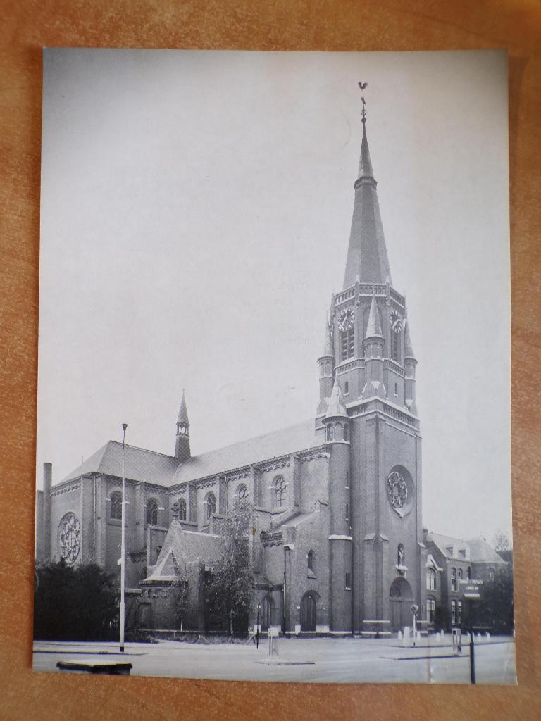 prent Antoniuskerk, Boschdijk, Fellenoord, Woensel Eindhoven, 1960 tot 1980, Gebruikt, Ophalen of Verzenden, Gebouw