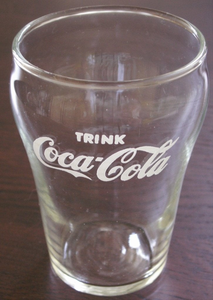 Retro zeer oud Duits Coca Cola glas Trink Coca-Cola, Ophalen of Verzenden, Nieuw, Bierglas