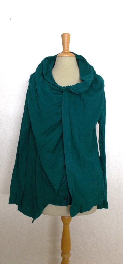 Aparte groene top van Cora Kemperman! S/M, Kleding | Dames, Verzenden, Zo goed als nieuw, Lange mouw, Maat 36 (S)