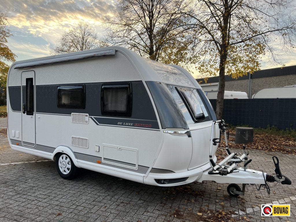 Hobby De Luxe Edition 440 SF, Caravans en Kamperen, Caravans, Schokbreker, Hobby, Bedrijf, Treinzit