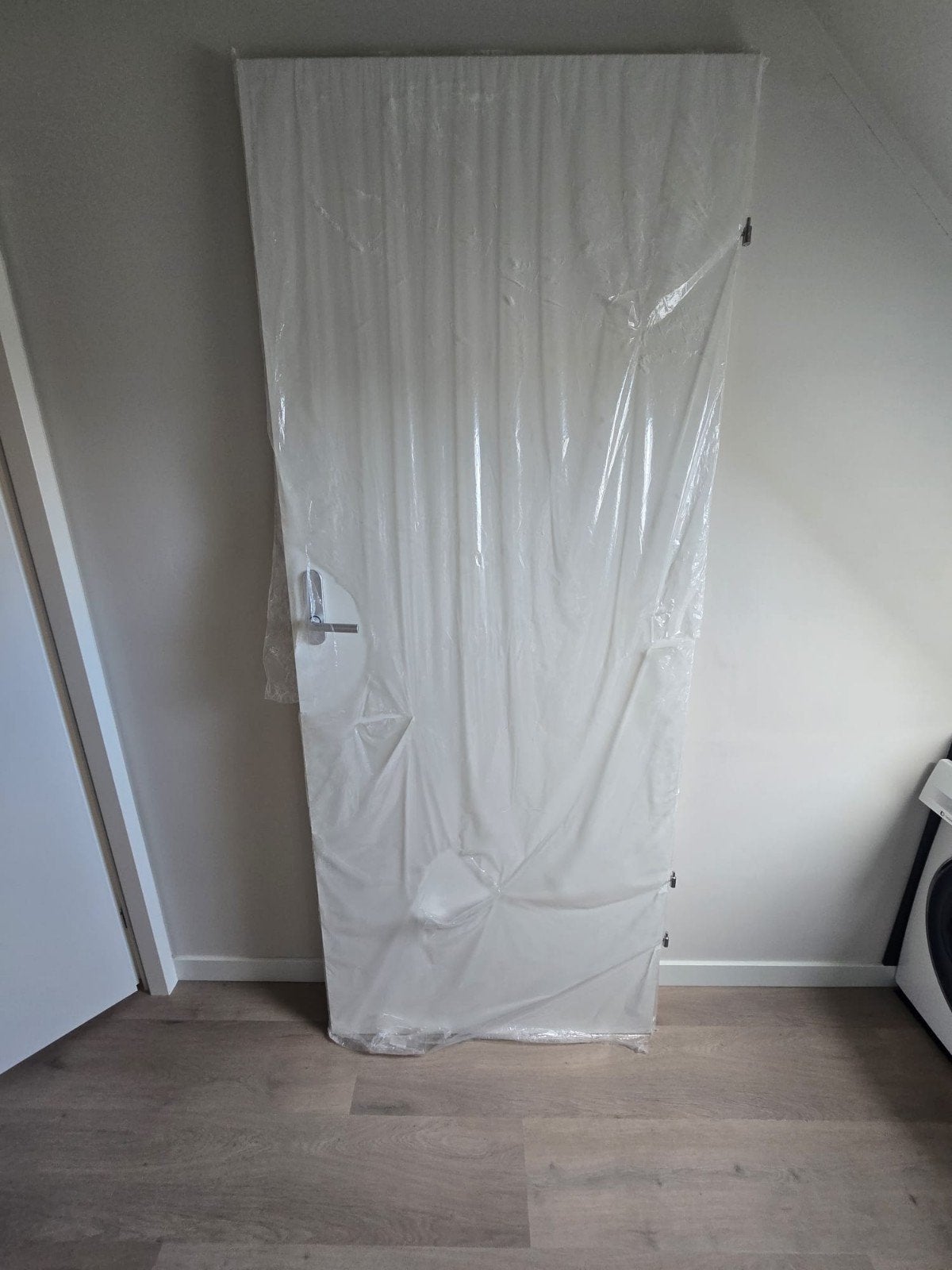 Svedex opdek binnendeur wit linksdraaiend incl stalen kozijn, Ophalen, 80 tot 100 cm, 215 cm of meer, Binnendeur