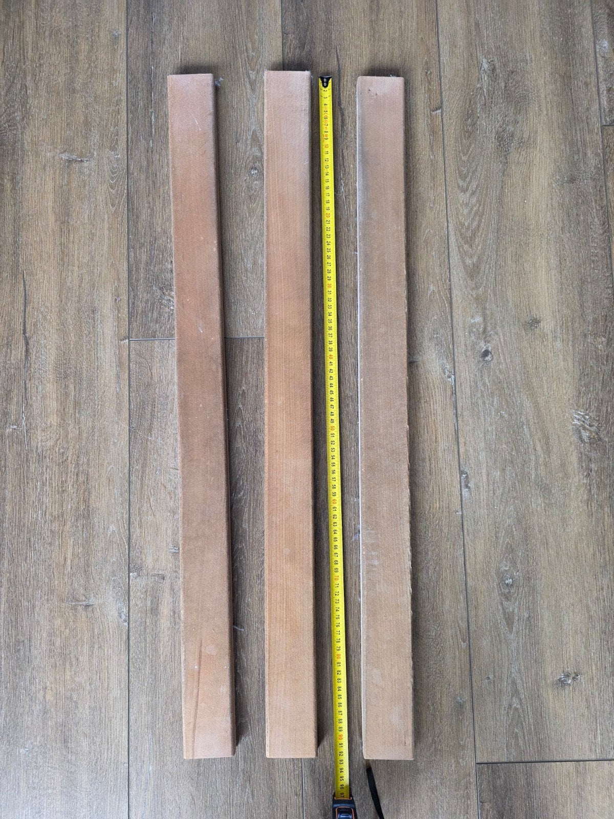 3 houten dorpels, Doe-het-zelf en Verbouw, Vloerdelen en Plavuizen, Ophalen, 30 cm of meer, Gebruikt, 50 tot 150 cm