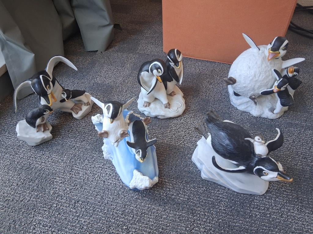 Franklin Mint 'Whee!' Pinguïn Beeldjes, Ophalen of Verzenden, Zo goed als nieuw, Vogel, Beeldje of Figuurtje