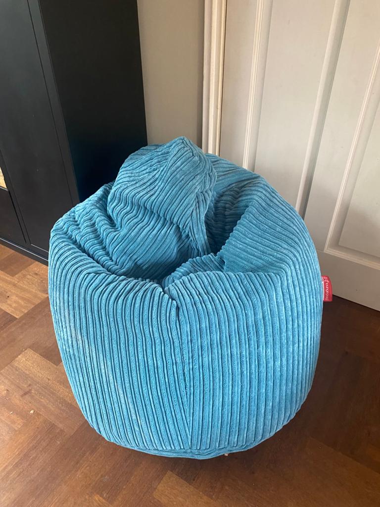 Ribatof zitzak blauw, Huis en Inrichting, Ophalen of Verzenden, Zo goed als nieuw, Blauw