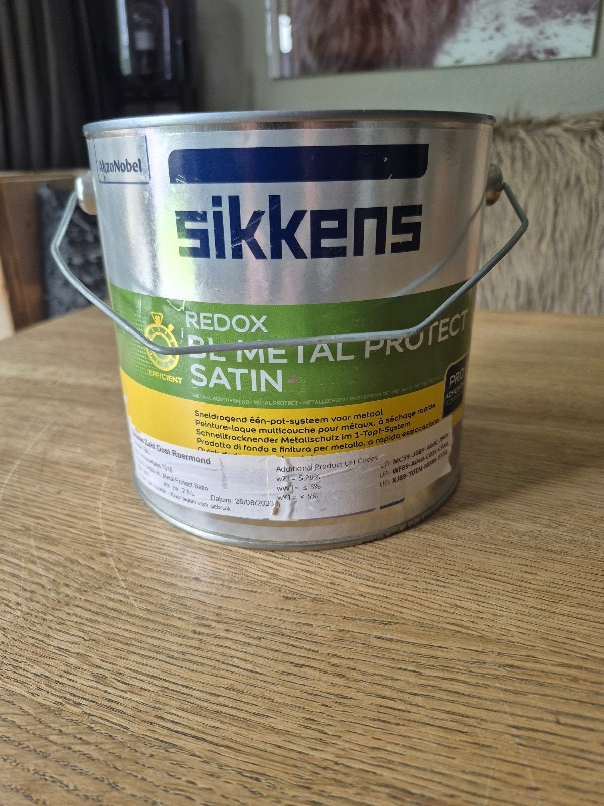 Sikkens Redox BL Metal Protect Satin Ral 7016  anterciet, Ophalen of Verzenden, Grijs, Minder dan 5 liter, Verf