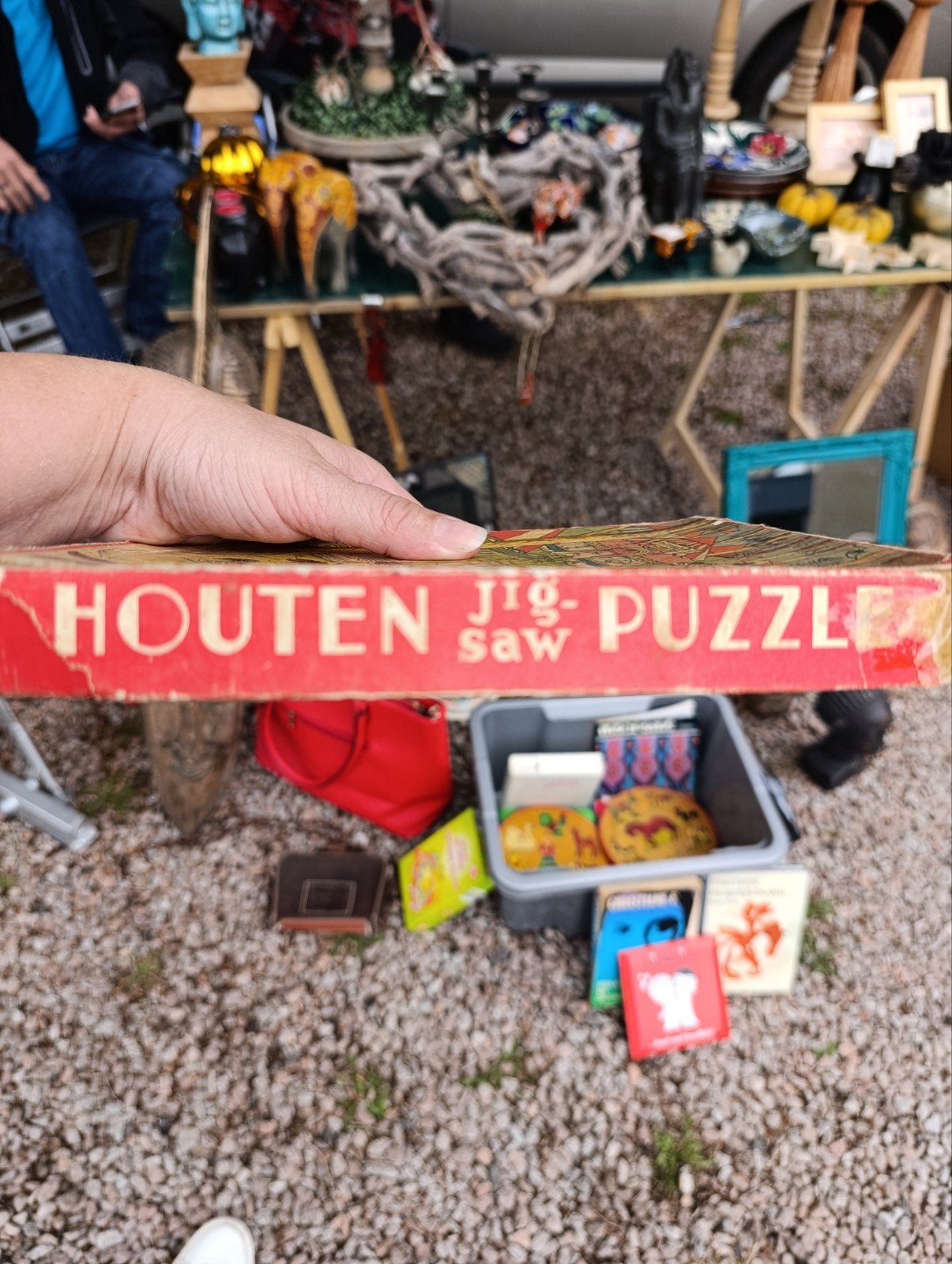 Vintage Houten Puzzels - Circus en Dieren (2 stuks), Gebruikt, 10 tot 50 stukjes, Ophalen of Verzenden, Van hout