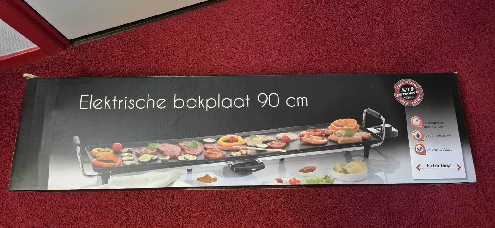 Electrice bakplaat 90 cm, Ophalen, Zo goed als nieuw, Tafelgrill
