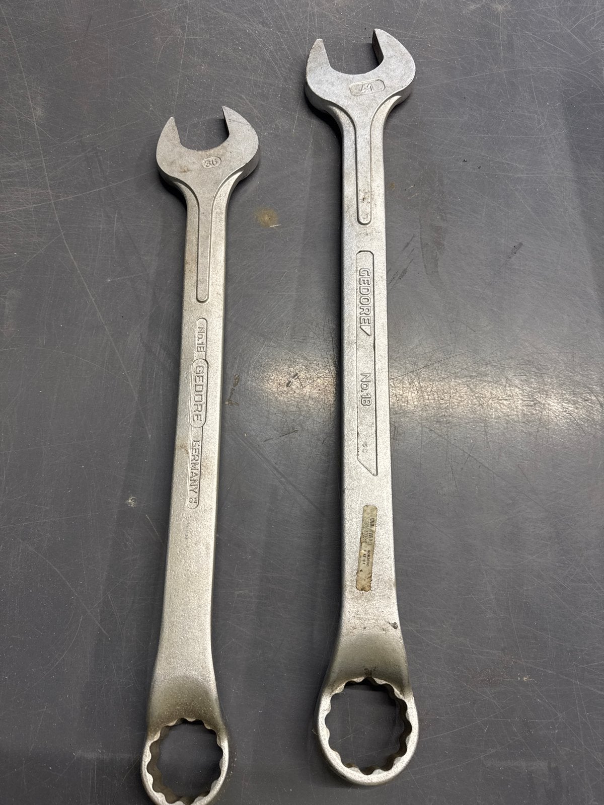 Gedore Steek/Ringsleutel Set - Maten 36 en 41, Doe-het-zelf en Verbouw, Gereedschap | Handgereedschap, Ophalen, Gebruikt, Sleutel/ratel