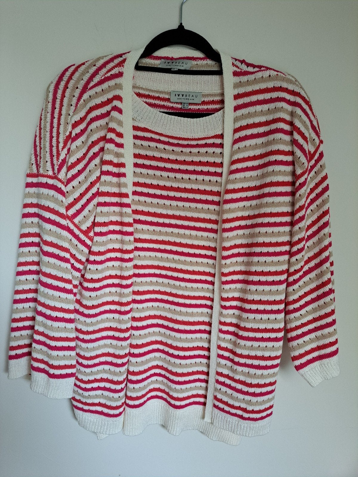 Nieuw Ivybeau Amsterdam Twinset Maat 40, Maat 38/40 (M), Wit, Nieuw, Ivybeau Amsterdam