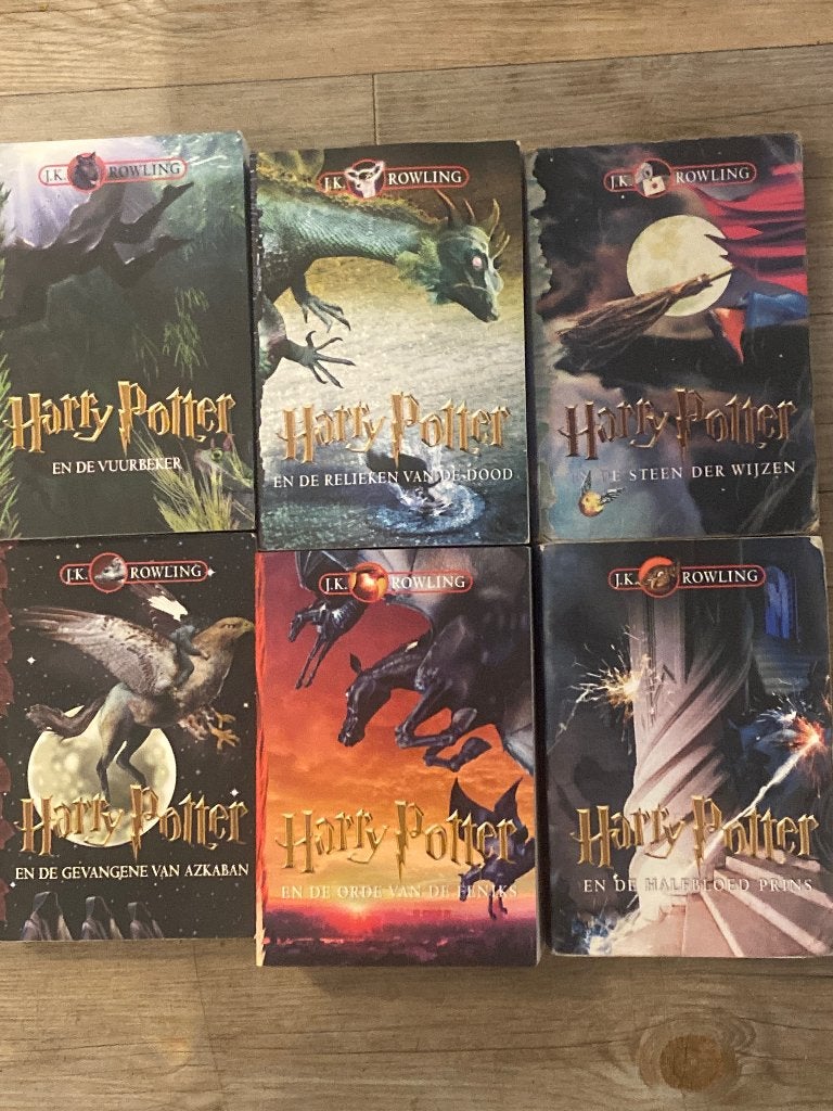Harry Potter boeken, Verzamelen, Harry Potter, Ophalen, Zo goed als nieuw, Boek of Poster