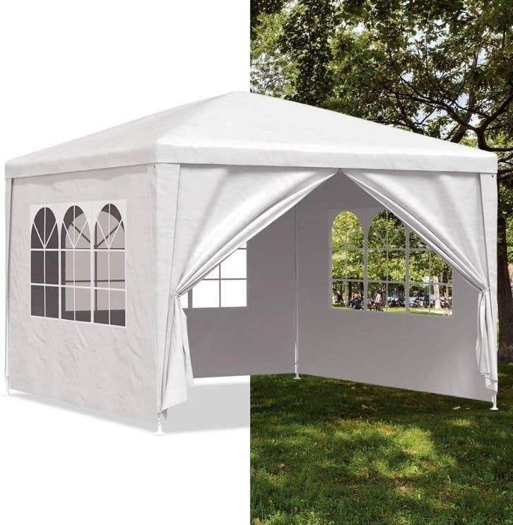 Partytent, Paviljoen, 3x4, Met Zijwanden, Wit, Ophalen of Verzenden, Nieuw, Minder dan 5 meter, Partytent