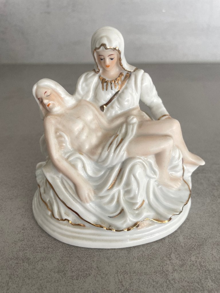 Vintage porseleinen beeldje Pietà van Michelangelo, Antiek en Kunst, Ophalen of Verzenden