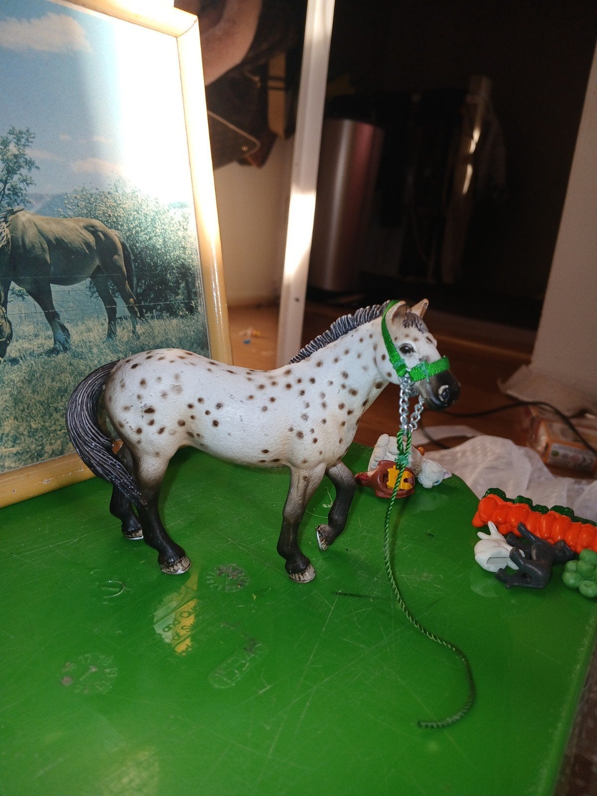 Schleich paard Appaloosa met halster en voer, Ophalen, Zo goed als nieuw, Jongen of Meisje