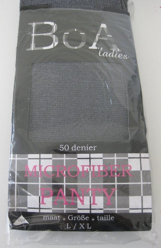 Boa Ladies Panty microfiber grijs gemêleerd 50 den maat L/XL, Kleding | Dames, Nieuw, Maat 44/46 (L), Grijs, Panty