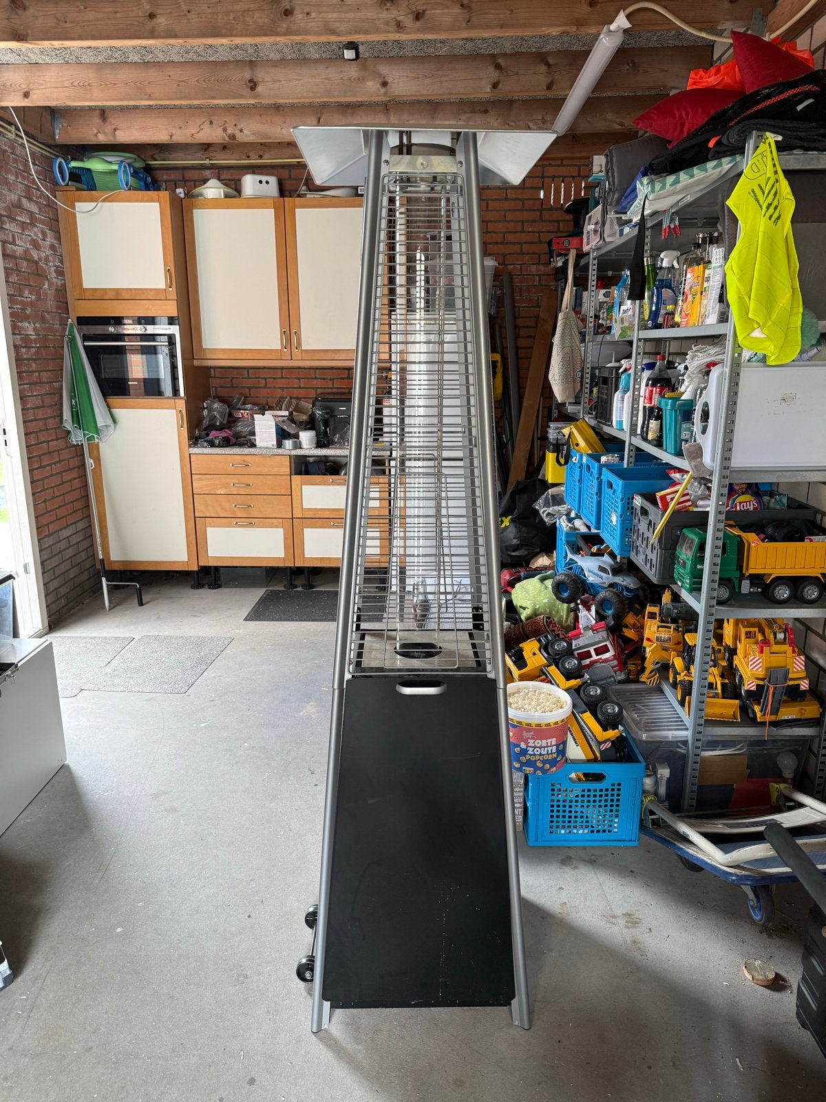 Arpe Sears Flameheater Zwart 190 cm - Terrasverwarmer, Ophalen, Zo goed als nieuw, Gas, Vloer