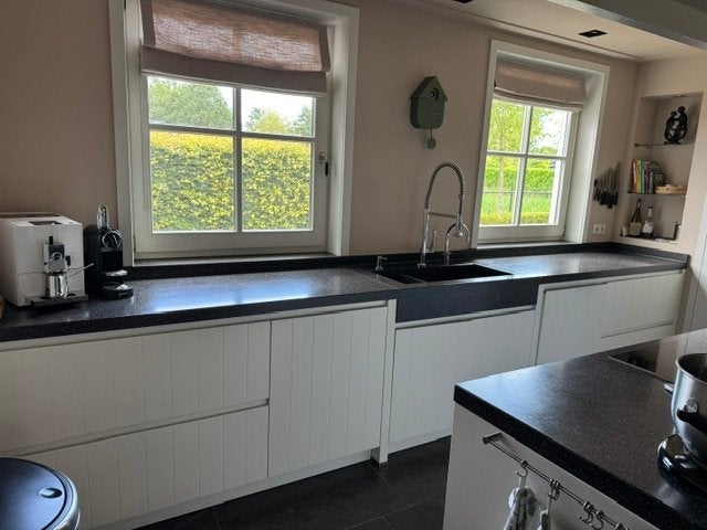 keuken met kookeiland, Huis en Inrichting, Keuken | Complete keukens, Ophalen, Wit, Overige typen, Graniet of Steen
