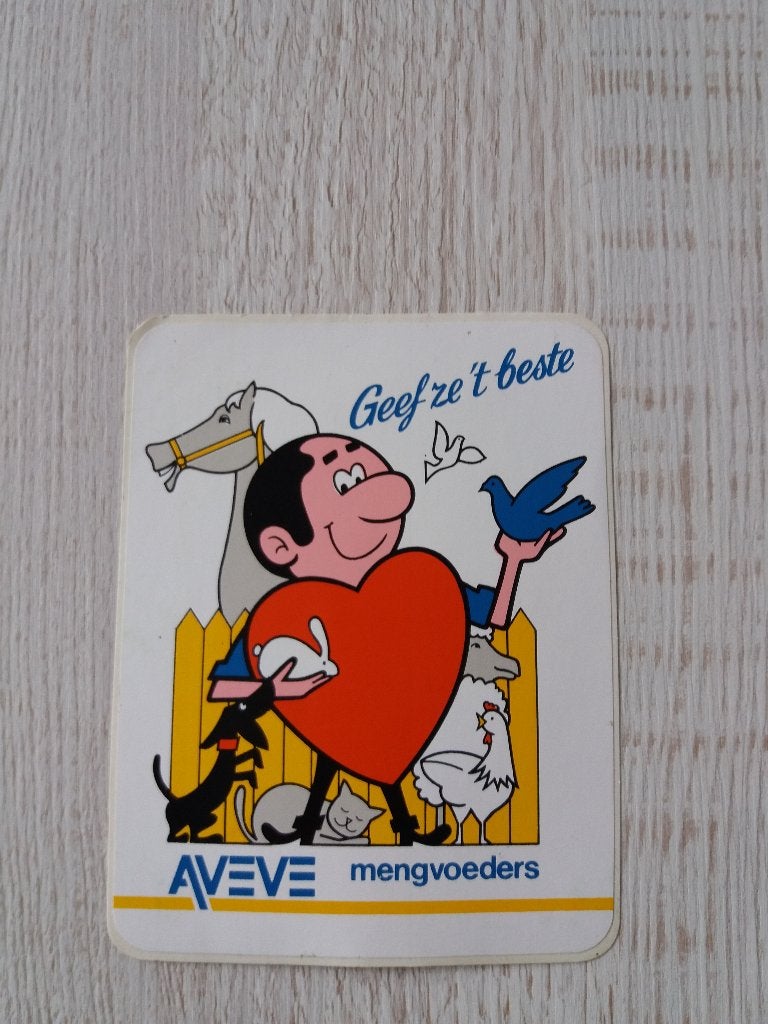 sticker Geef ze 't beste AVEVE mengvoeders, Ophalen of Verzenden, Zo goed als nieuw, Bedrijf of Vereniging