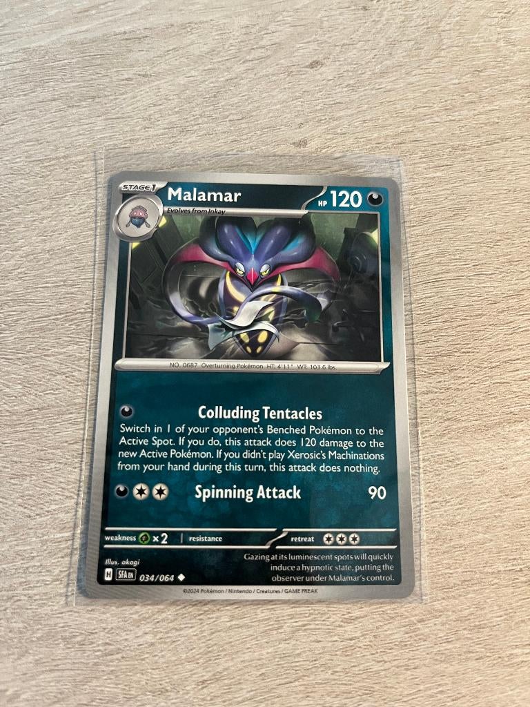 Malamar 034/064 Shrouded Fable - Pokémon Kaart, Ophalen of Verzenden, Nieuw, Losse kaart