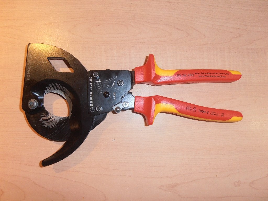 Zgan 1000Volt VDE gekeurde KNIPEX ratel kabelschaar., Doe-het-zelf en Verbouw, Ophalen of Verzenden, Zo goed als nieuw