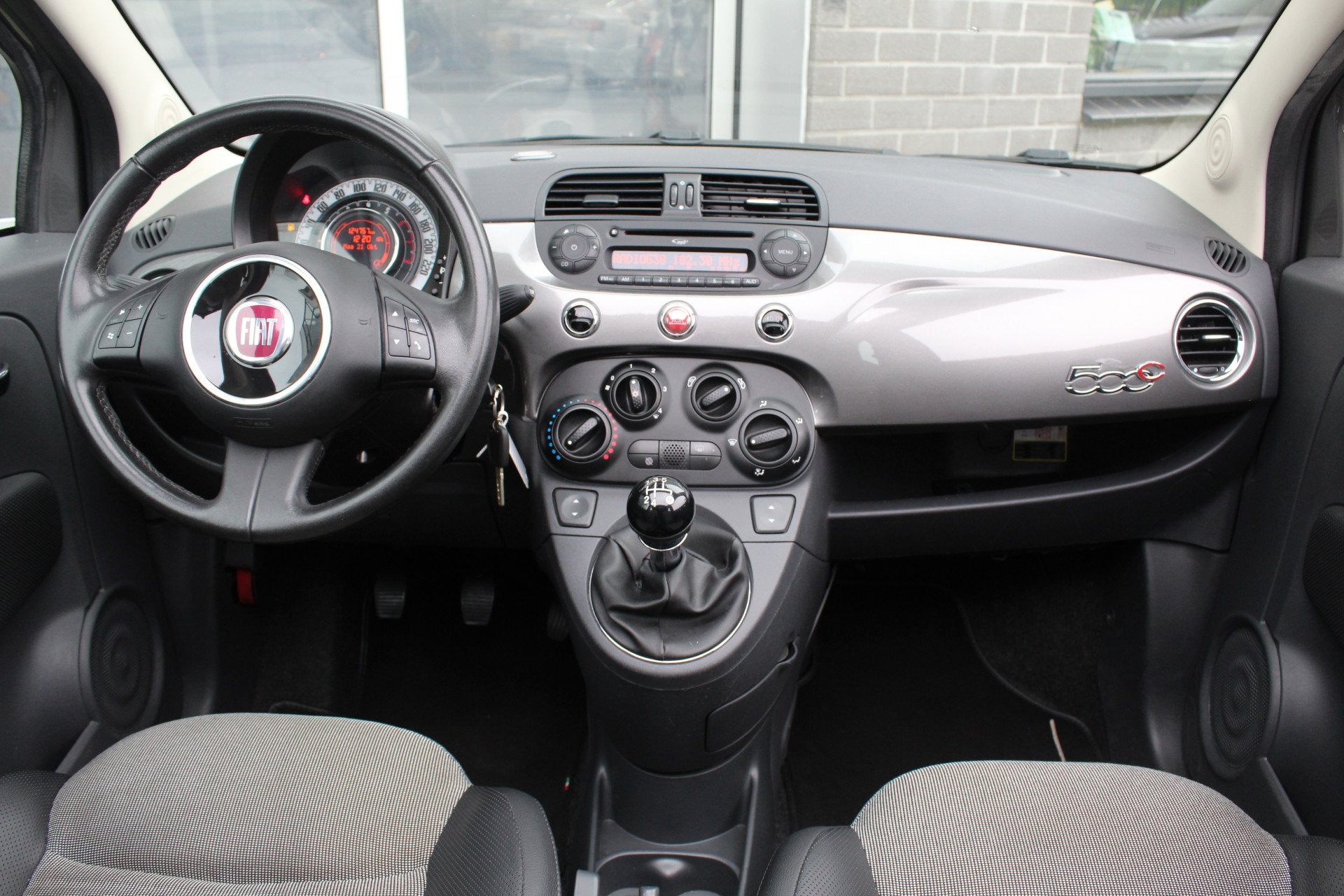 Fiat 500C 0.9 TwinAir Lounge / Airco / 15"LMV / N.A.P., Auto's, Euro 5, 86 pk, Gebruikt, Leder en Stof