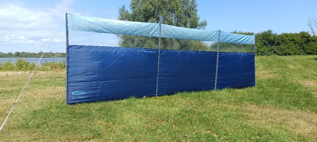 WINDSCHERM MET RUIT (500x150) 20 euro, Ophalen of Verzenden, Uittrekbaar, Zo goed als nieuw