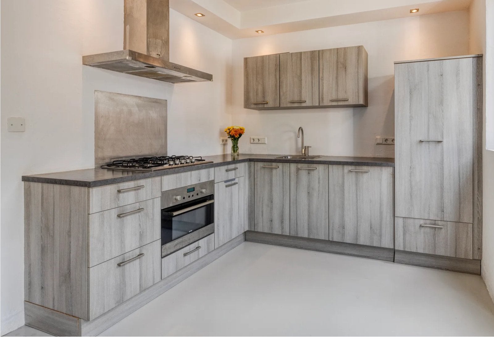 Complete kitchen for sale, Huis en Inrichting, Keuken | Complete keukens, Gebruikt, Hoekkeuken, Grijs, Ophalen