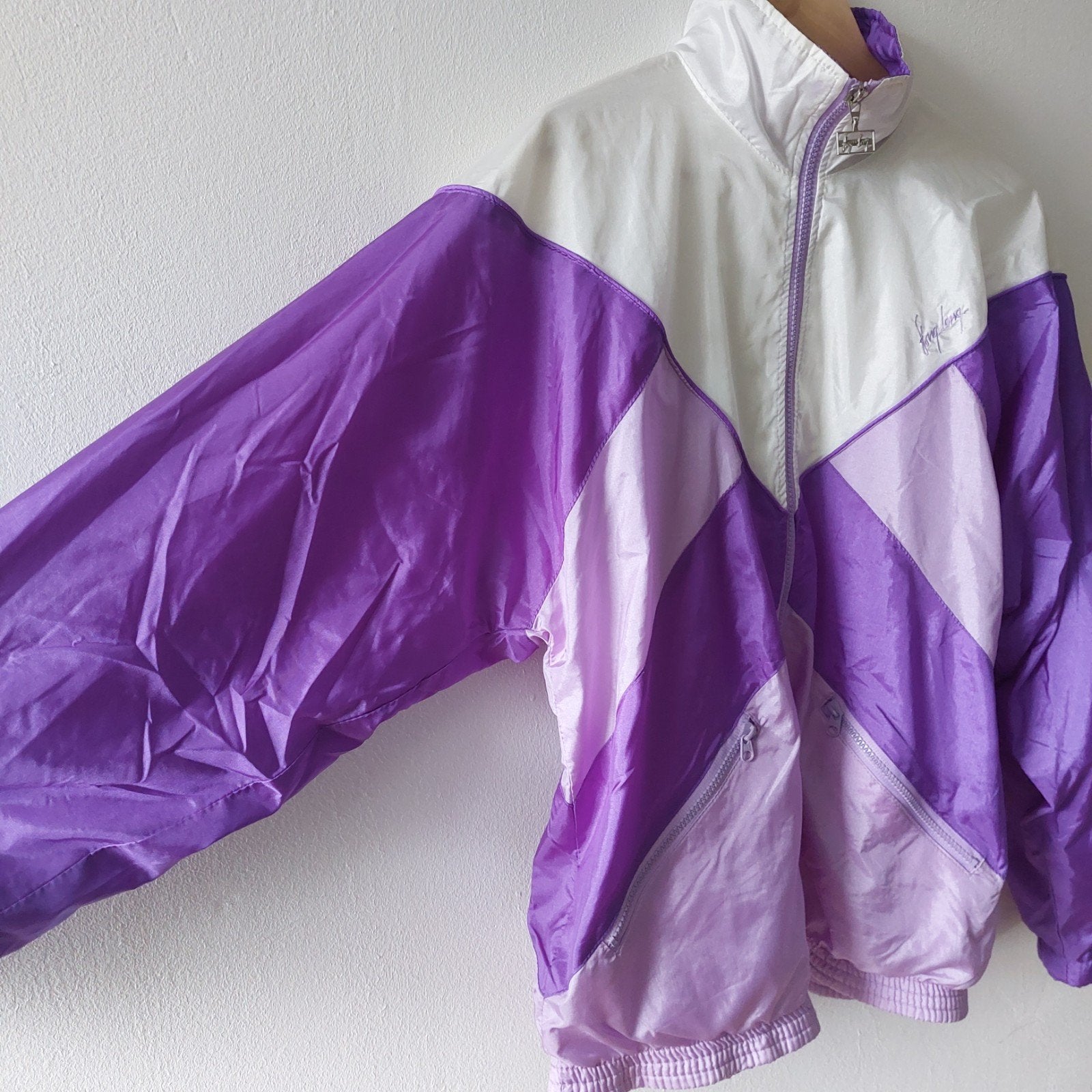 Vintage 80s/90s Fong Leng oversized sportswear jacket S/M, Fong Leng, Ophalen of Verzenden, Gedragen