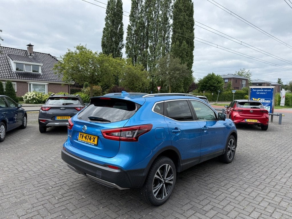 Nissan Qashqai 1.2 Aut | N-Connecta | Pano | Navi | Camera, Auto's, Nissan, Automaat, Gebruikt, 4 cilinders, Blauw