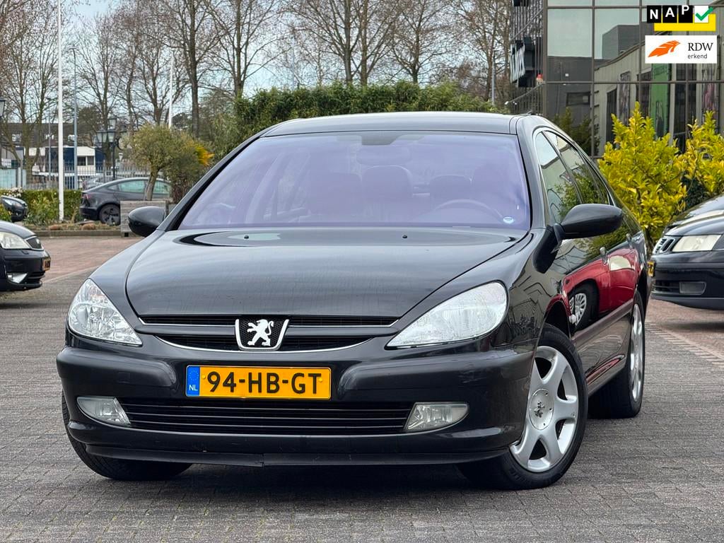 Peugeot 607 2.2-16V Pack | Automaat | Leder memory stoelen |, Auto's, Peugeot, 2230 cc, 4 cilinders, Parkeersensor, Zwart
