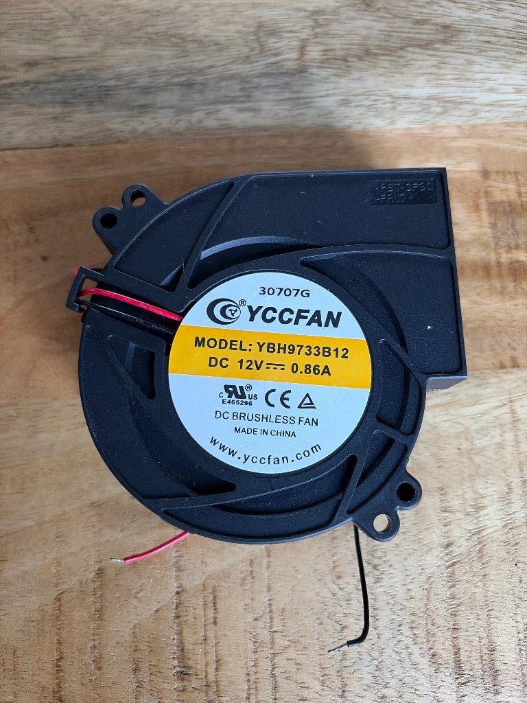 YCCFAN DC Borstelloze Ventilator YBH9733B12 12V 0.86A, Ophalen of Verzenden, Gebruikt, YCCFAN