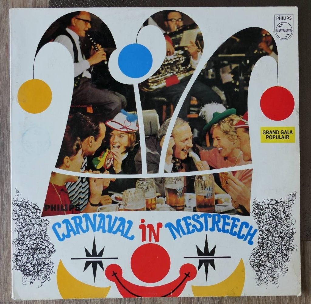 Carnaval in Mestreech-Diverse Artiesten (LP, Mono, Philips), Ophalen of Verzenden, Gebruikt, 12 inch, Levenslied of Smartlap