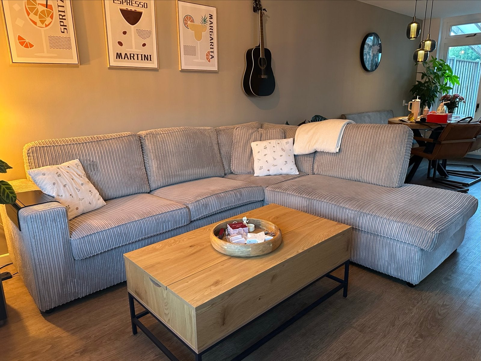 Hoekbank 2.5-zits 270x220 rechts, Ophalen, 250 tot 300 cm, Ribbel, Hoekbank