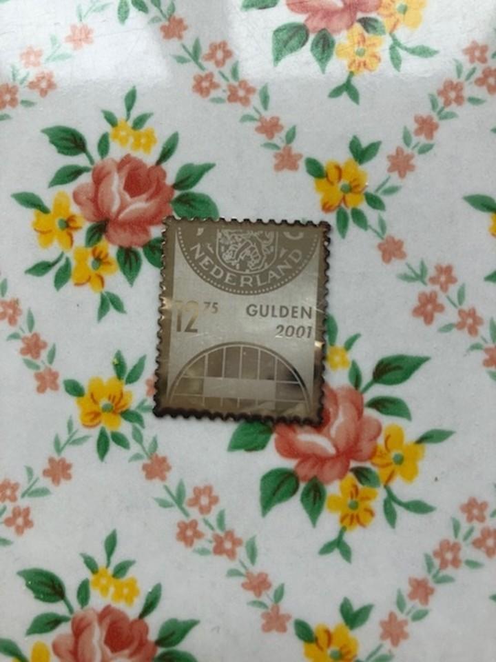 ZILVEREN POSTZEGEL 12,75 GULDEN, Verzenden, Postfris