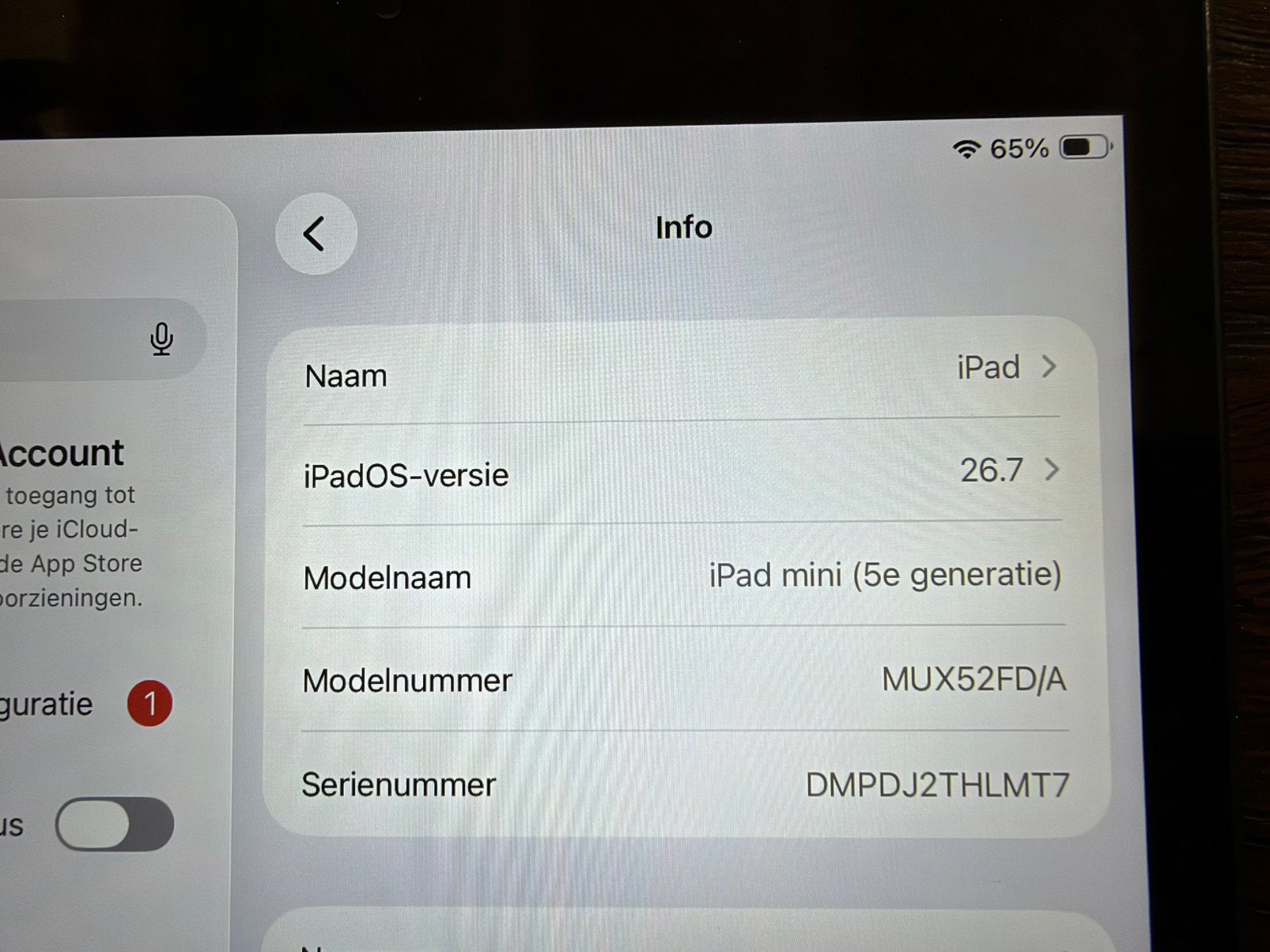 Foto 10 van Apple iPad Mini 5e generatie A2124 64GB Wi-Fi en LTE izgst