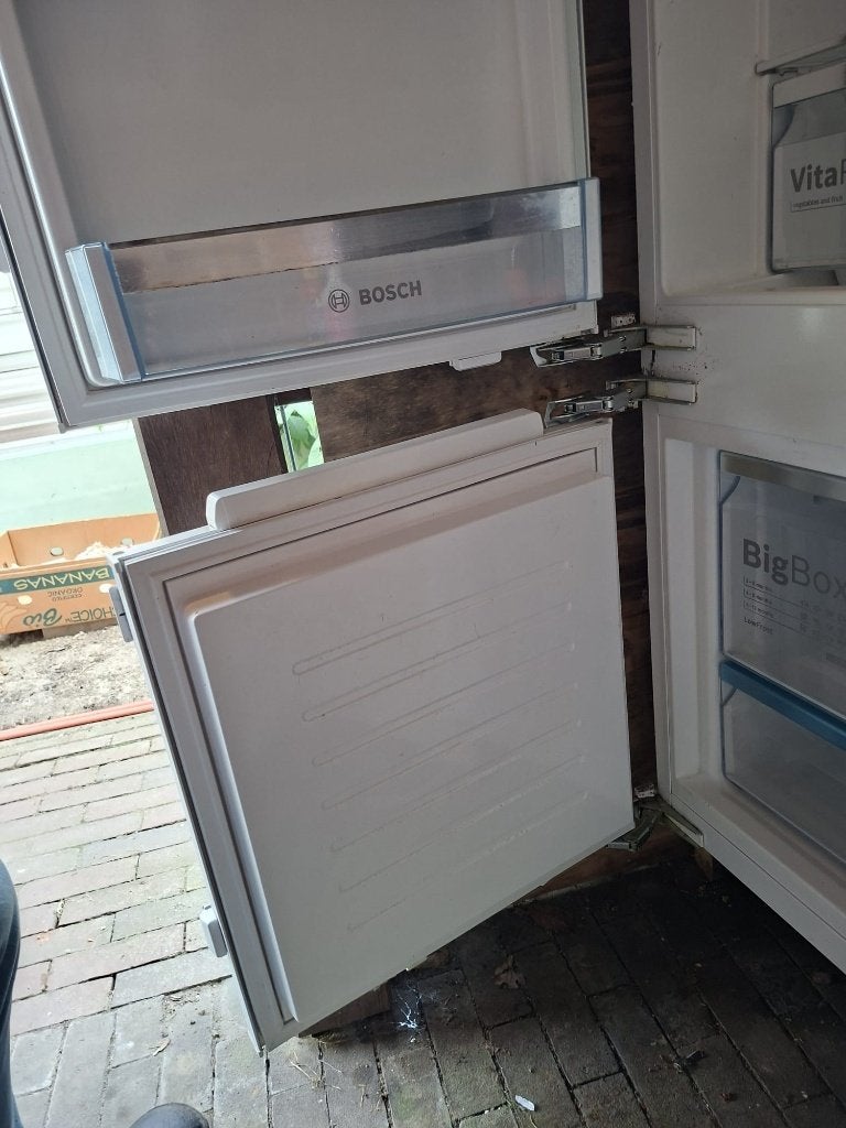 Gebruikte AEG inbouw koel-vrieskast, Ophalen, Gebruikt, 200 liter of meer, Met aparte vriezer