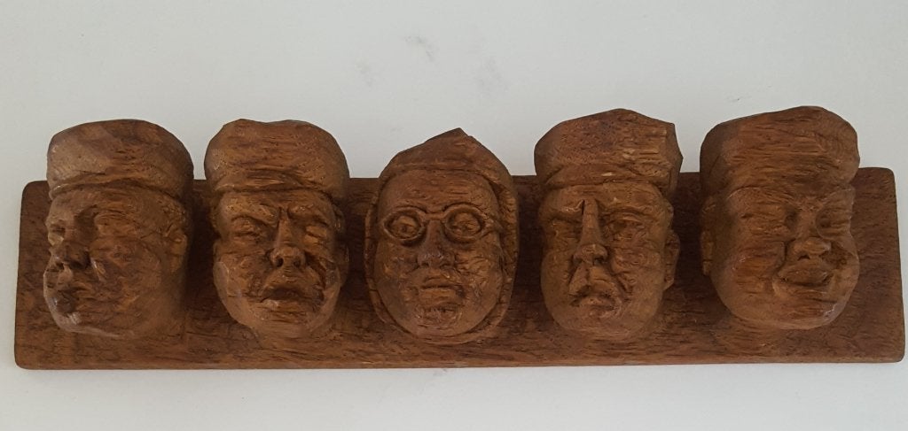 Pijpenrek hardhout met snijwerk (984), Ophalen of Verzenden, Gebruikt, Overige typen