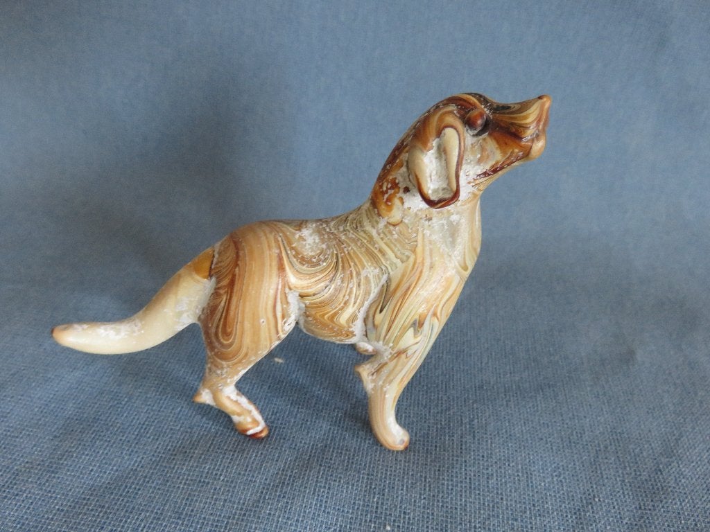 Hond in millifiori glas - 20e eeuw, Antiek en Kunst, Antiek | Glas en Kristal, Ophalen of Verzenden