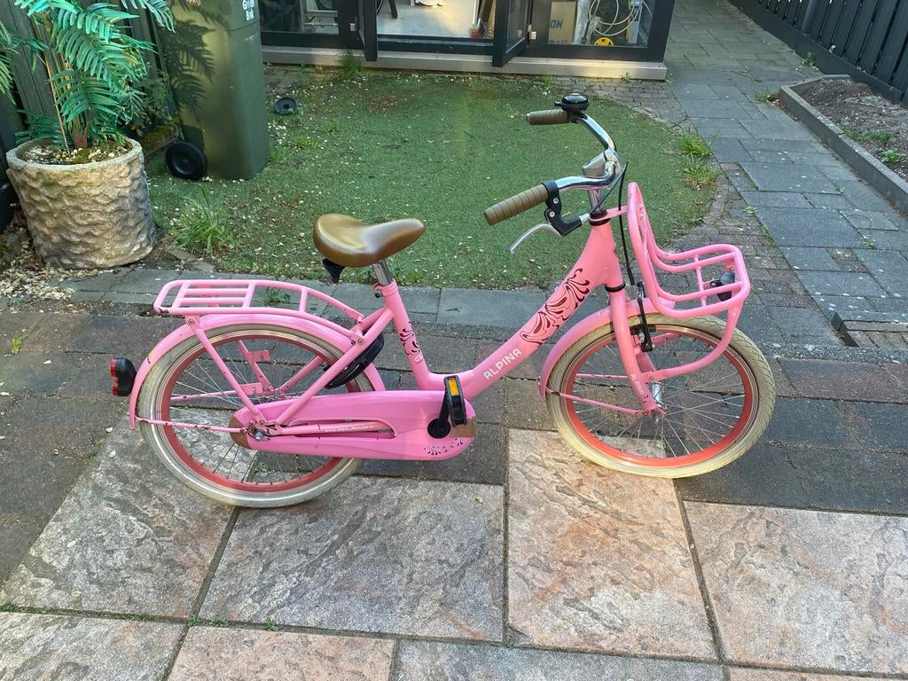 Alpina meisjesfiets 20 inch roze, Fietsen en Brommers, Fietsen | Meisjes, Ophalen, Terugtraprem, Gebruikt, Handrem