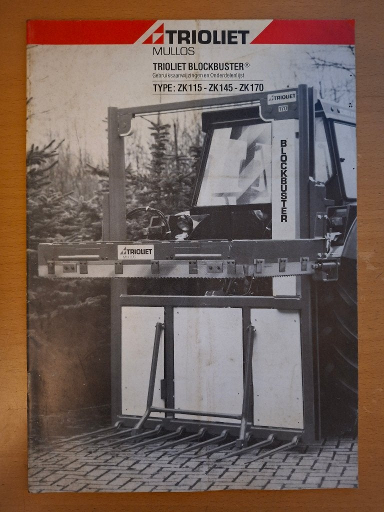 Handleiding en onderdelenboek Mullos Trioliet blok snijder, Ophalen of Verzenden, Gelezen, Tractor en Landbouw