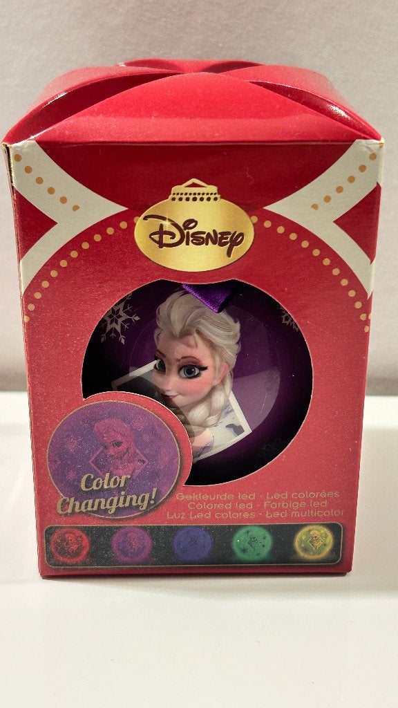 Disney paarse kerstbal Elsa Frozen, Ophalen of Verzenden, Overige figuren, Nieuw, Overige typen