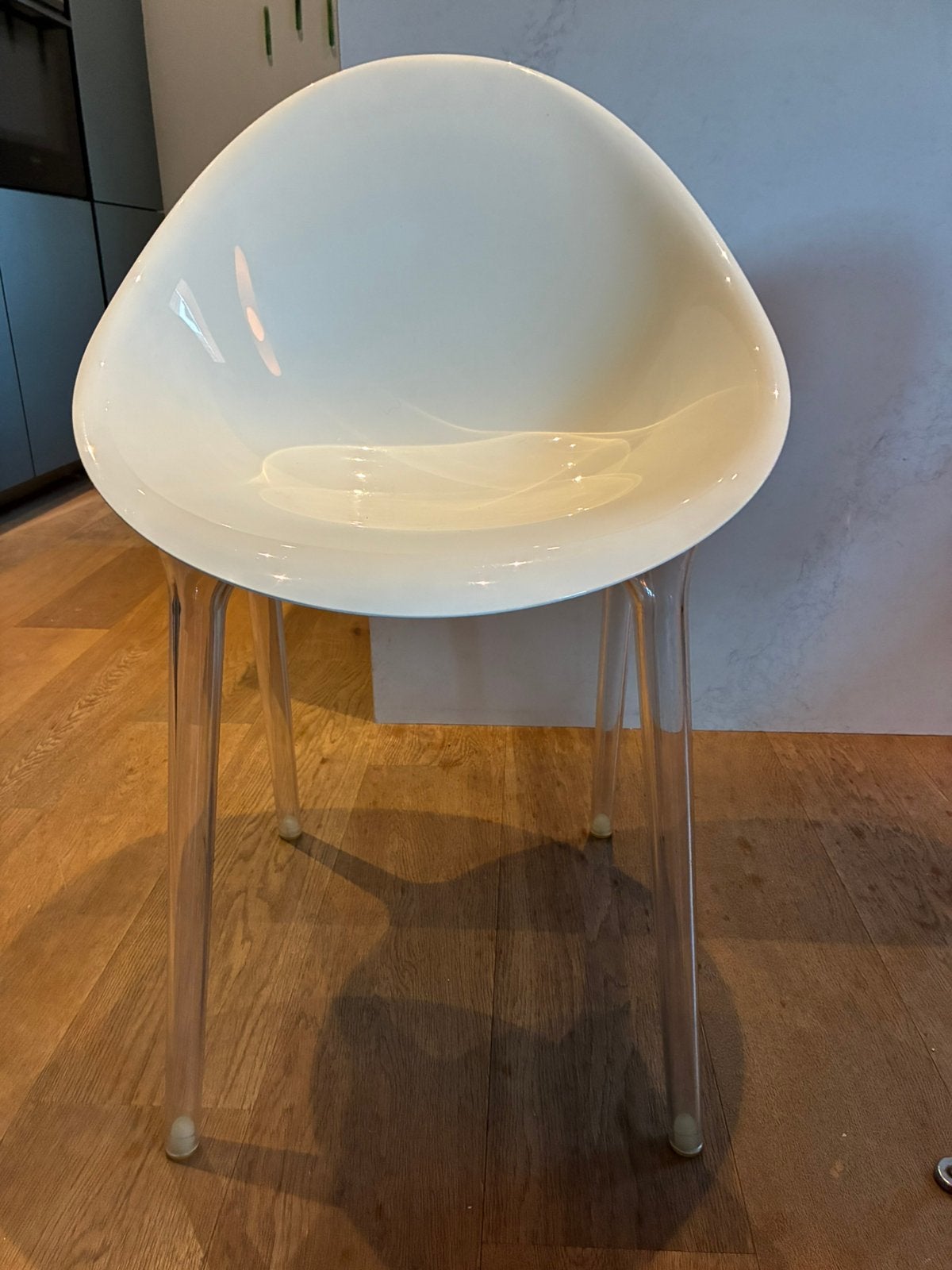 Kartell EroS Philippe Starck stoel, Ophalen, Kunststof, Wit, Zo goed als nieuw