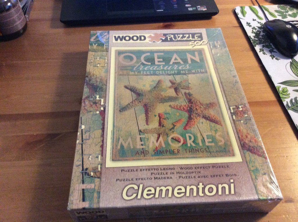 Clementoni wood puzzle. Ocean memories. 500 stukjes Nieuw, Ophalen of Verzenden, 500 t/m 1500 stukjes, Nieuw, Legpuzzel
