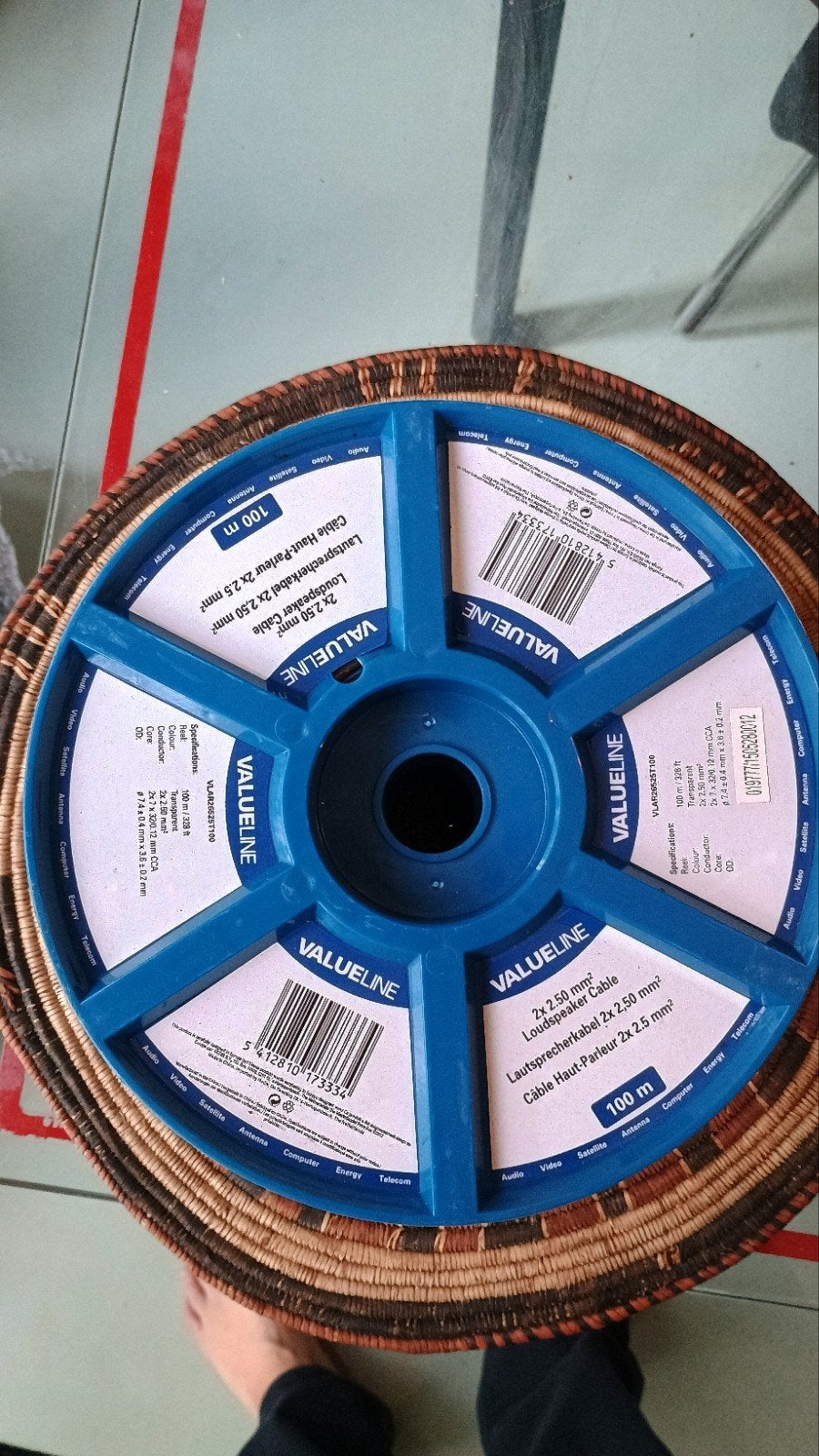 Valueline Luidsprekerkabel 2x 2.5mm² - 100m spoel, Ophalen of Verzenden, Nieuw, 10 meter of meer, Luidsprekerkabel