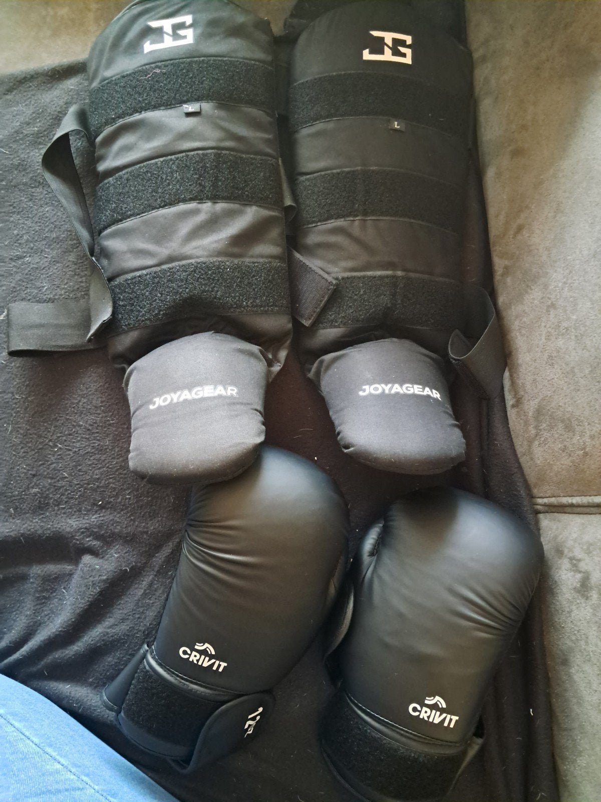 Vechtsport bescherming: scheenbeschermers en handschoenen, Overige, Vechtsportbescherming, Maat L, Ophalen of Verzenden