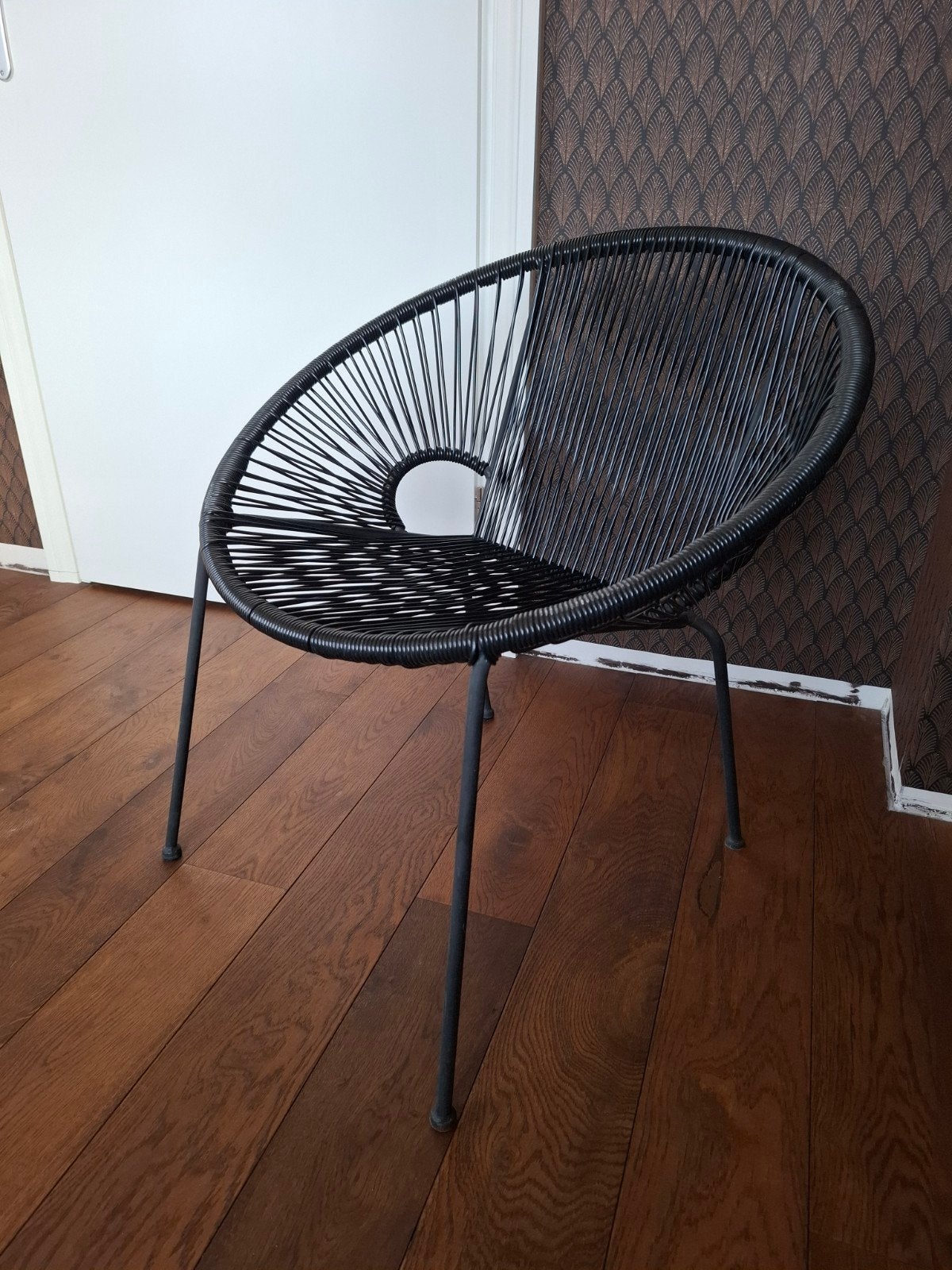 Zwarte Acapulco stoel, Ophalen, Kunststof, Zwart, Acapulco, Modern